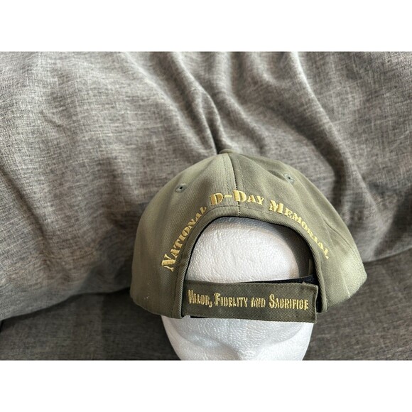 D-Day Society National D-Day Memorial Green Embroidered Hat Cap World War II New - Picture 2 of 5